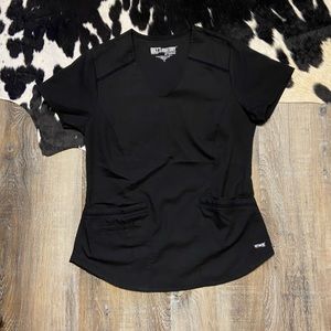 greys anatomy | black scrub top